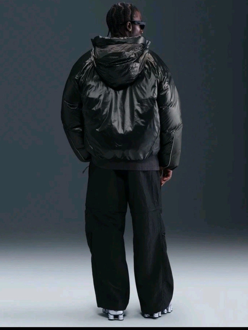 Nike Tech Bubble Jacket Black Anthracite Puffer Men’s Size Medium - Picture 6 of 10